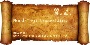 Murányi Leopoldina névjegykártya
