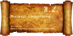 Murányi Leopoldina névjegykártya