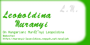 leopoldina muranyi business card
